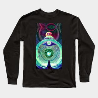 Bird Skull Geometric space Long Sleeve T-Shirt